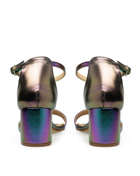Sandalia Multicolor Holográfico Ankle Strap 2005MD